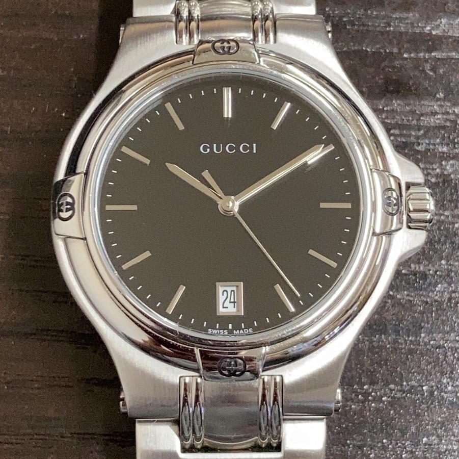 来店買取 GUCCI グッチ 9040M クォーツ メンズ 腕時計 デイト